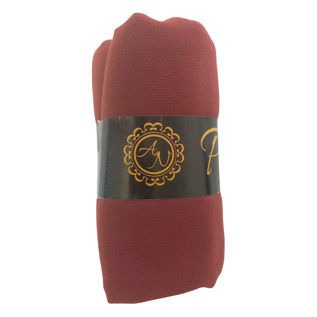 Chiffon Rectangle Hijab Brownish Red